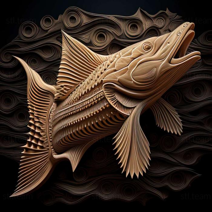 3D model Sturgeon   like loricaria catfish fish (STL)