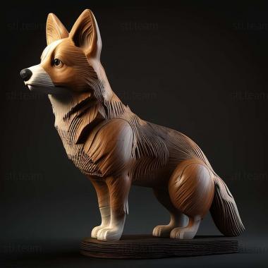 3D model Swedish Valhund dog (STL)