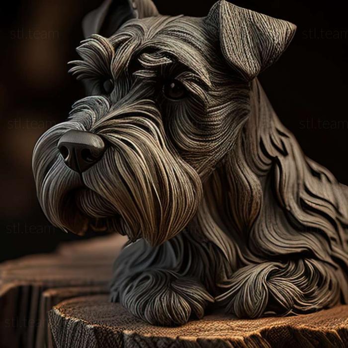 3D model Zwergschnauzer dog (STL)