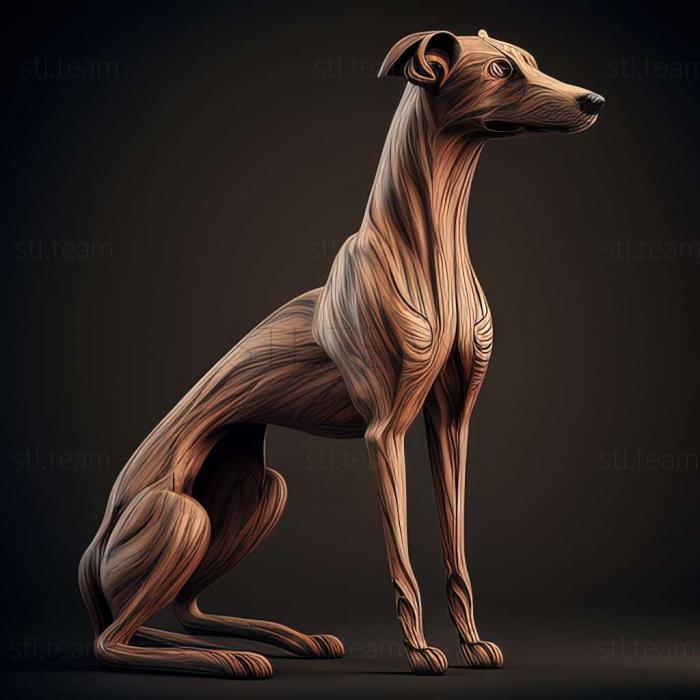 3D model Hungarian Greyhound dog (STL)