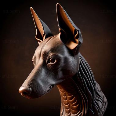 3D model Xoloitzcuintli dog (STL)