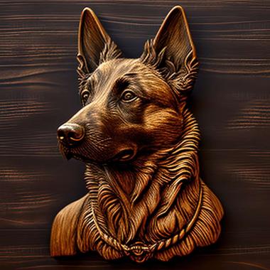 3D model Dutch Shepherd dog (STL)