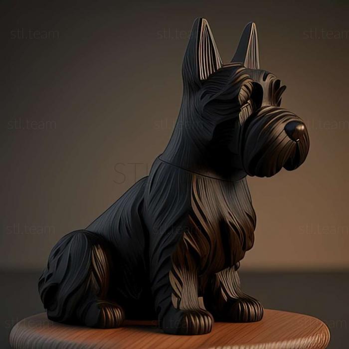 3D model Scottish Terrier dog (STL)