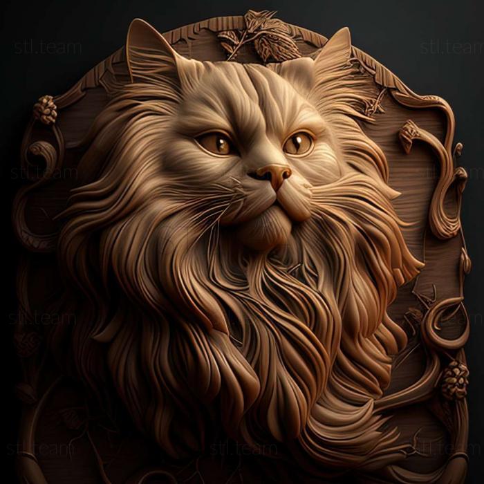 3D model Oriental Longhair cat (STL)