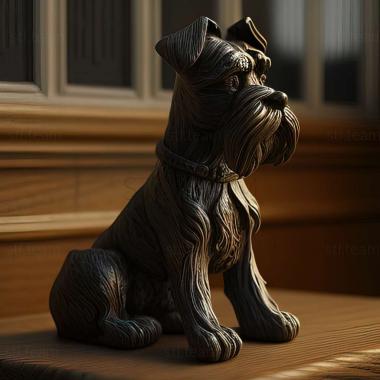 3D model Zwergschnauzer dog (STL)