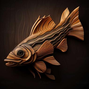 3D model Striped   tailed aphiosemion fish (STL)