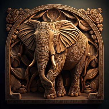 3D model Mary the elephant famous animal (STL)