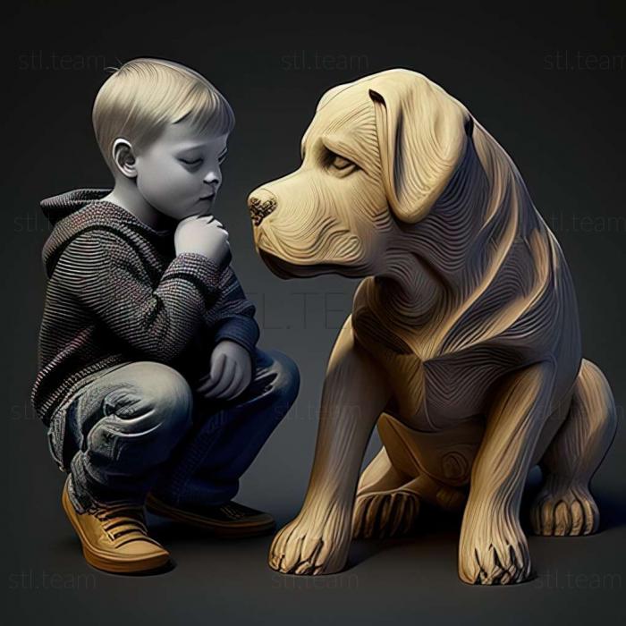 3D model Boy dog famous animal (STL)