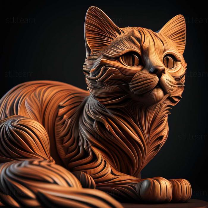 3D model Meow cat famous animal (STL)