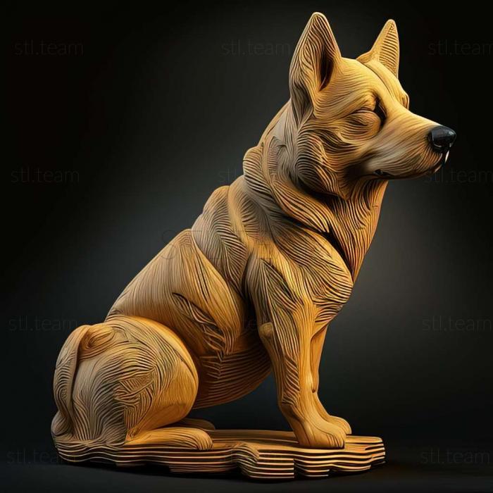 3D model Chinook dog breed dog (STL)