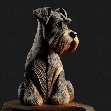 3D model Zwergschnauzer dog (STL)