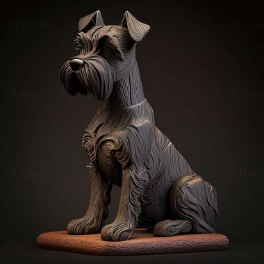 3D model Zwergschnauzer dog (STL)