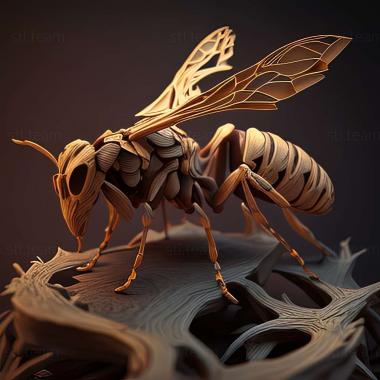 3D model Polistes strigosus (STL)