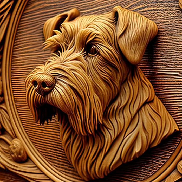 3D model Irish soft haired Wheat Terrier dog (STL)