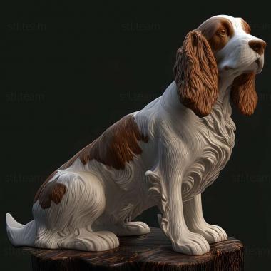 3D model Welsh Springer Spaniel dog (STL)