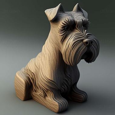 3D model Zwergschnauzer dog (STL)