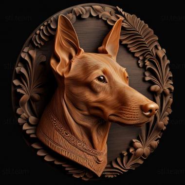 3D model Manchester Terrier dog (STL)