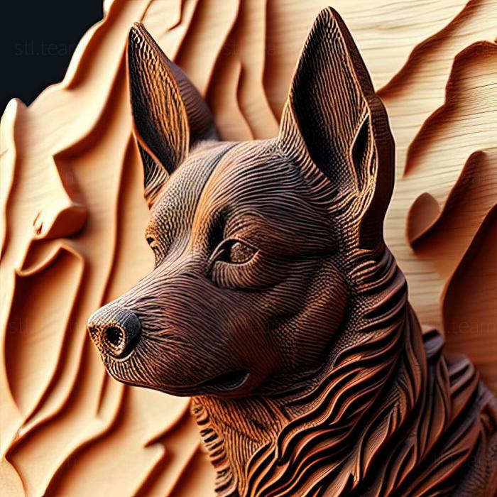 3D model Australian Kelpie dog (STL)