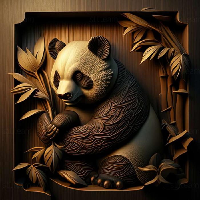 3D модель Линь Линь большая панда известное животное (STL)