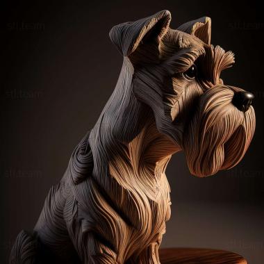 3D model Zwergschnauzer dog (STL)