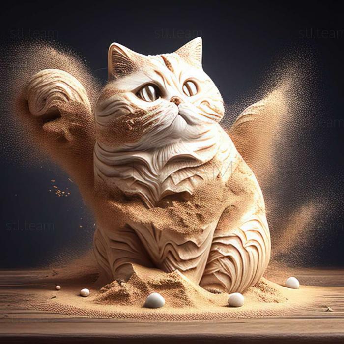 3D model Flour cat famous animal (STL)
