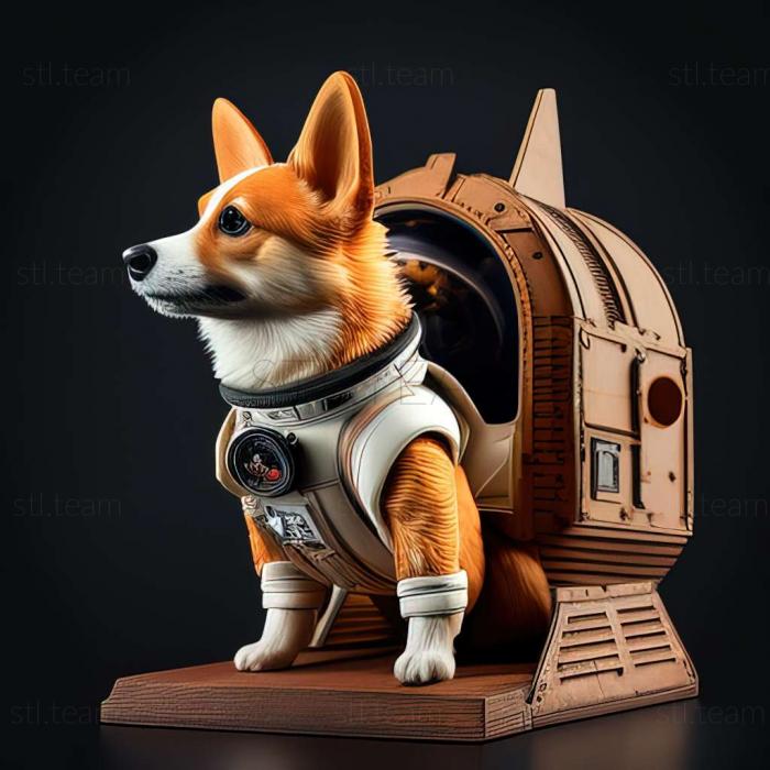 3D модель Собака-космонавт лайка знаменита тварина (STL)