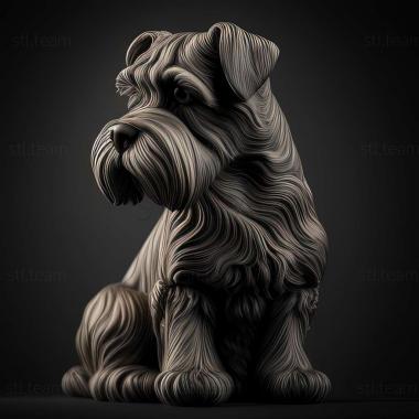 3D model Zwergschnauzer dog (STL)