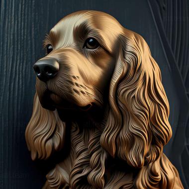 3D model English Cocker Spaniel dog (STL)