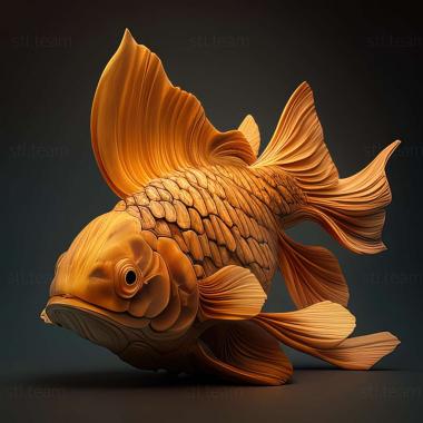 3D модель Калико золотая рыбка (STL)
