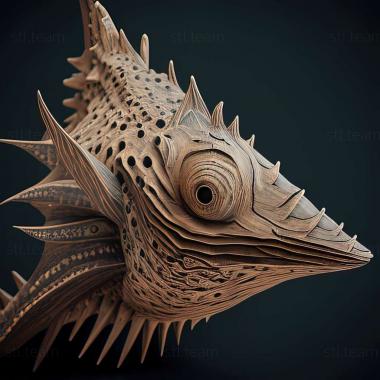 3D модель Etmopterus pycnolepis (STL)