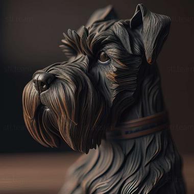 3D model Zwergschnauzer dog (STL)