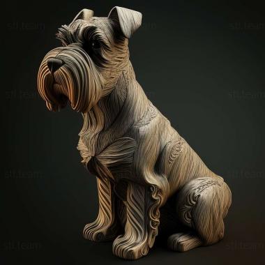 3D model Zwergschnauzer dog (STL)