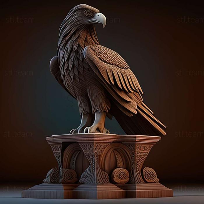 3D модель Орел на пьедестале (STL)