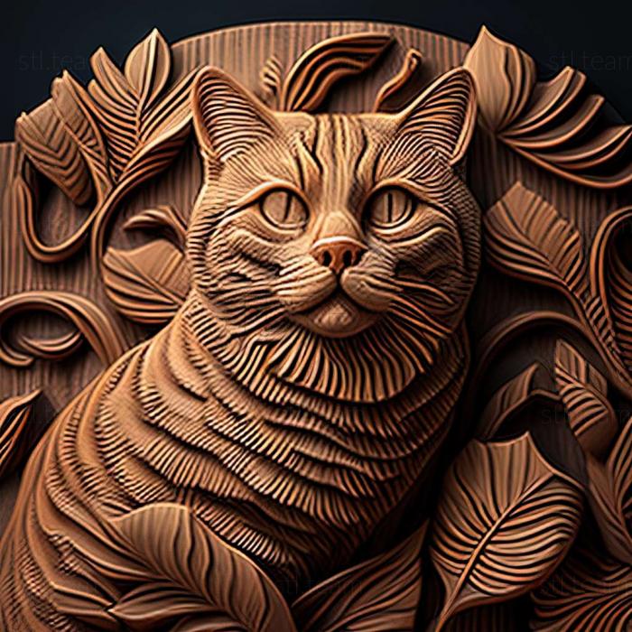 3D model Larry the cat famous animal (STL)