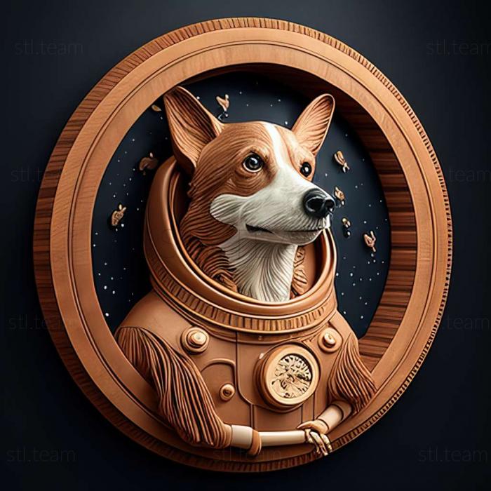 3D модель Лайка собака-космонавт известное животное (STL)