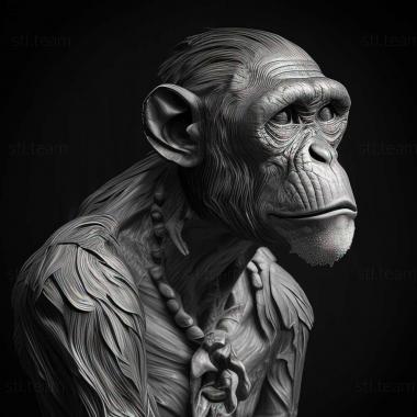 3D модель Cercopithecus roloway (STL)