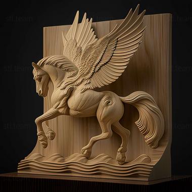 3D model pegasus on stand3d (STL)