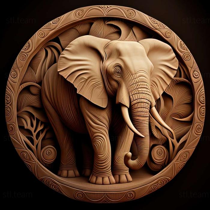 3D model Batyr elephant famous animal (STL)