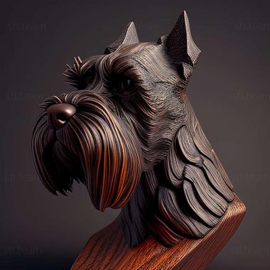 3D model Zwergschnauzer dog (STL)