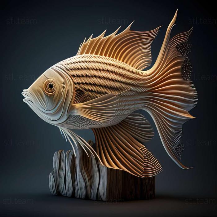 3D model Striped   tailed dianema fish (STL)