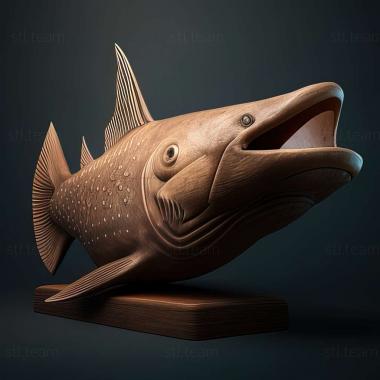 3D model Flat   nosed catfish fish (STL)