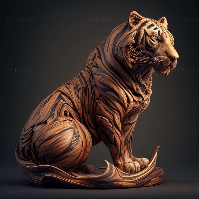 3D model Panthera tigris acutidens (STL)