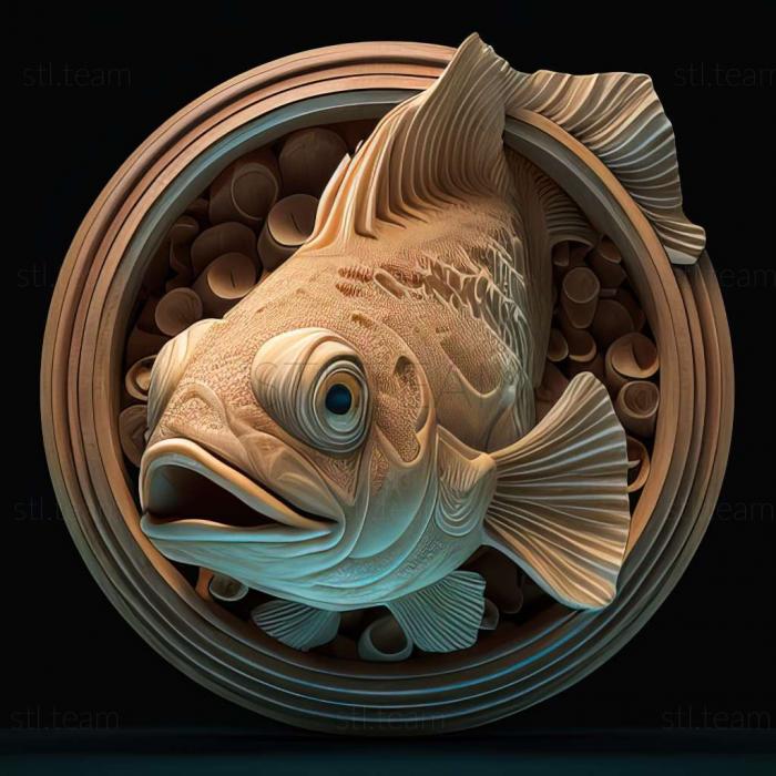3D model Calico telescope fish (STL)