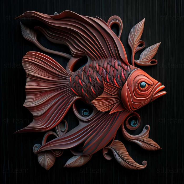 3D model Masked yulidochrome fish (STL)