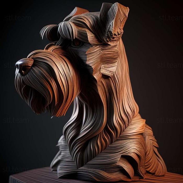 3D model Zwergschnauzer dog (STL)