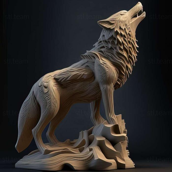 3D модель Canis lupus irremotus (STL)