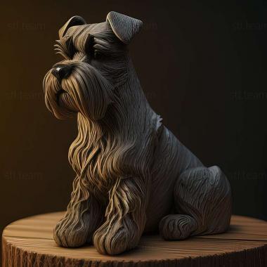 3D model Zwergschnauzer dog (STL)