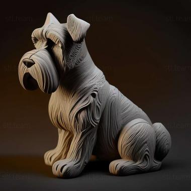 3D model Zwergschnauzer dog (STL)