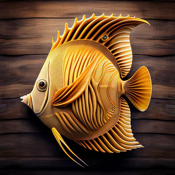 3D model Bolivian butterfly fish (STL)