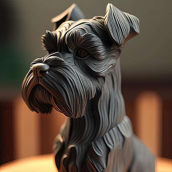 3D model Zwergschnauzer dog (STL)